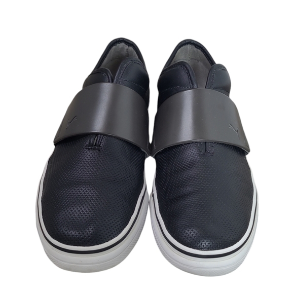 Puma Men's EL Rey Cross Perf Leather Black Slip-On Sneakers Size 11 - Picture 10 of 12